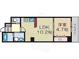 大幸ロイヤルA3 1LDKの間取図画像
