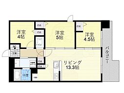 エステムコート十三本町 3LDKの間取図画像