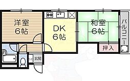 シェーネシュトラーセ 2DKの間取図画像
