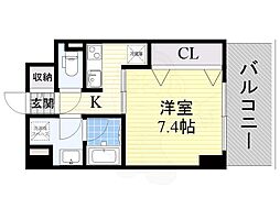 DolceVita1 1Kの間取図画像