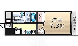 セレッソコートリバーサイドOSAKA 1Kの間取図画像