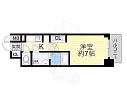 サムティ姫島LIBERLE 1Kの間取図画像