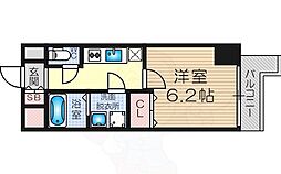 レジュールアッシュプレミアムツインー1 1Kの間取図画像
