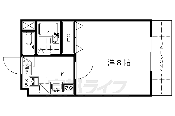 メゾン・ヴィナーシャ 310｜京都府京都市東山区東大路渋谷下ル妙法院前側町(賃貸マンション1K・3階・23.40㎡)の写真 その2