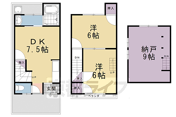 唐橋経田町貸家 -｜京都府京都市南区唐橋経田町(賃貸一戸建2SDK・--・42.76㎡)の写真 その2