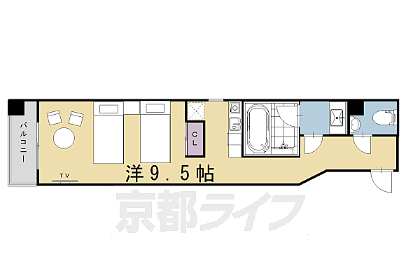 バウハウス富小路三条 301｜京都府京都市中京区富小路通三条下る朝倉町(賃貸マンション1K・3階・33.86㎡)の写真 その2