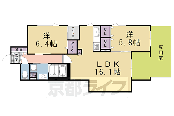 Ｄｏ・Ｄｒｅａｍ杉屋町 101｜京都府京都市中京区杉屋町(賃貸マンション2LDK・1階・64.70㎡)の写真 その2