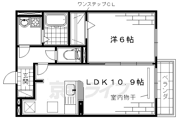 京都府京都市伏見区中島秋ノ山町(賃貸アパート1LDK・2階・40.08㎡)の写真 その2