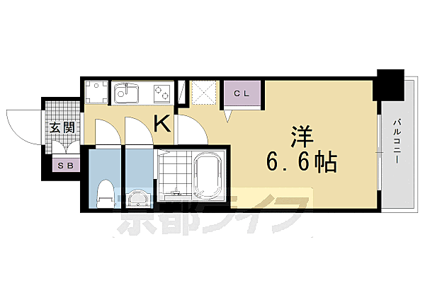 プラシード京都 802｜京都府京都市南区東九条西岩本町(賃貸マンション1K・8階・21.74㎡)の写真 その2