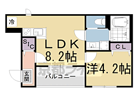 京都府京都市山科区大宅坂ノ辻町（賃貸アパート1LDK・2階・30.69㎡） その2