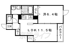 京都府京都市右京区西京極橋詰町（賃貸マンション1LDK・3階・43.59㎡） その2