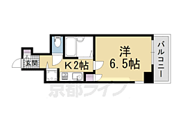 ＬＥＧＡＬ京都河原町III 4階1Kの間取り