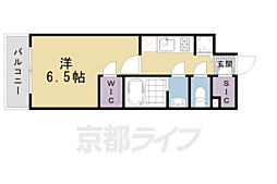 エスリード京都梅小路 1Kの間取図画像