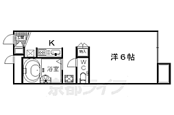 JR東海道・山陽本線 長岡京駅 徒歩35分の賃貸アパート 1階1Kの間取り