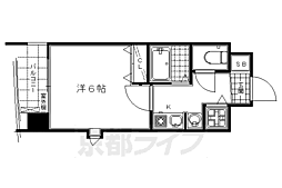 プレサンス京都烏丸ＮＥＸＴ 4階1Kの間取り