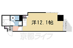 レスポアール四条大宮 ワンルームの間取図画像
