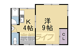 阪急京都本線 東向日駅 徒歩10分の賃貸アパート 2階1DKの間取り