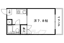 京阪本線 淀駅 徒歩7分の賃貸マンション 4階1Kの間取り