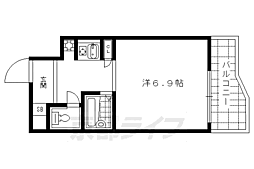 グレース大宮 7階1Kの間取り