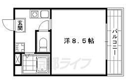 アスティ 1Kの間取図画像