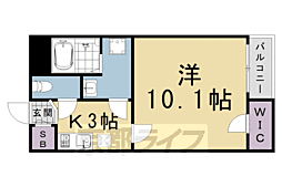 レオネクストMATSUO2 1Kの間取図画像