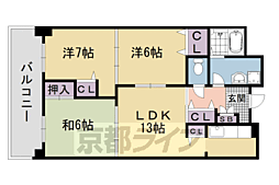 かーせん22 3LDKの間取図画像