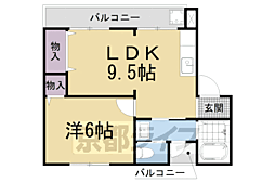 グランコートビワコ 1LDKの間取図画像