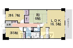 イトーピア宇治グランヒルズ 3LDKの間取図画像