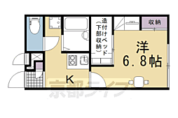 レオパレスヴィレッジ殿城 1Kの間取図画像