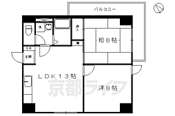 東和ハイツ本館 2LDKの間取図画像