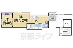アネックス2番館 2Kの間取図画像