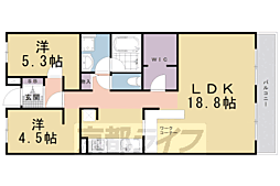デンチュウマンションアートエレガンス 2LDKの間取図画像