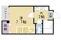 ディアリオ大宮 1Kの間取図画像