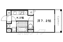 Y's桃山 1Kの間取図画像