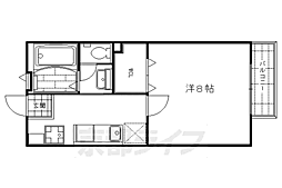 ドマーニ壬生 1Kの間取図画像