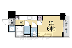 ファステート京都東寺フェイブ 1Kの間取図画像