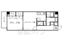 メゾン・トアン 1LDKの間取図画像