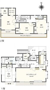 間取り：4LDK・書斎・納戸・ウォークインクローゼット・屋根裏収納・南向き・収納豊富