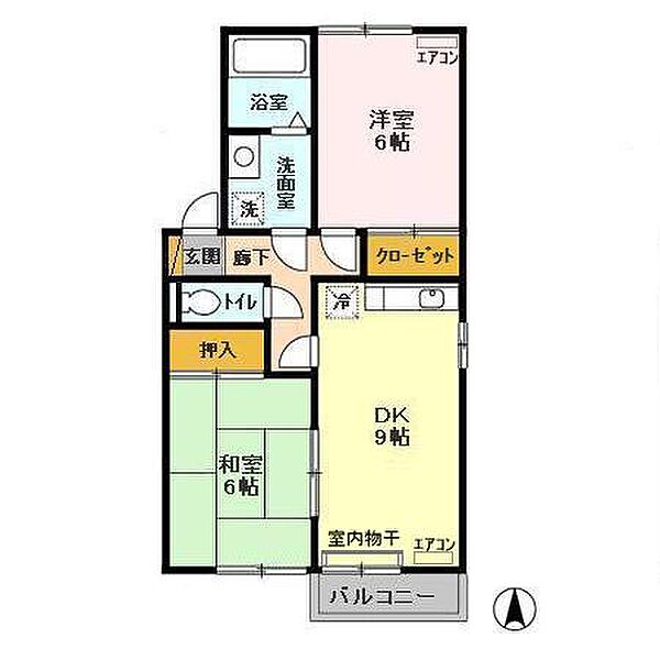 シャトレ・モリヤマ ＣＤ D101｜茨城県守谷市薬師台1丁目(賃貸アパート2DK・1階・50.42㎡)の写真 その2