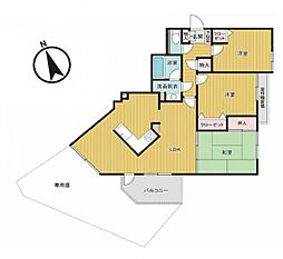 リーベスト勝田台エルベールの街C棟 3LDKの間取図画像