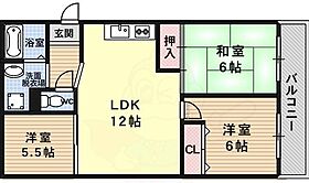 カレント桂  ｜ 京都府京都市西京区大枝沓掛町（賃貸マンション3LDK・2階・65.66㎡） その2