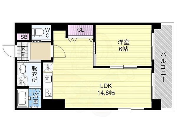 京都府京都市右京区西京極東大丸町(賃貸マンション1LDK・3階・45.13㎡)の写真 その2