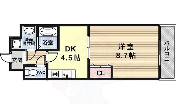 織花館 ｜京都府京都市右京区西京極東池田町(賃貸マンション1DK・2階・30.00㎡)の写真 その2