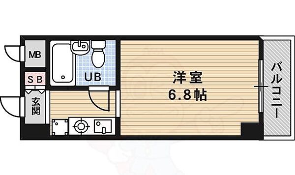 チコーベルメゾン桂 211｜京都府京都市西京区桂徳大寺北町(賃貸マンション1K・2階・18.00㎡)の写真 その2