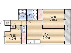 モアライフ酒井松 302 ｜ 京都府長岡京市井ノ内下印田（賃貸マンション2LDK・3階・59.40㎡） その2