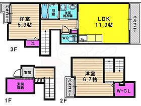 メゾン都2  ｜ 京都府長岡京市今里蓮ケ糸（賃貸アパート2LDK・2階・68.63㎡） その2