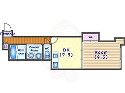 伽羅唯心庵 1DKの間取図画像