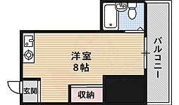 第三レジデンス春田 ワンルームの間取図画像
