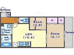 間取図画像 1SLDK