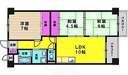 ラメゾンボヌール 3LDKの間取図画像